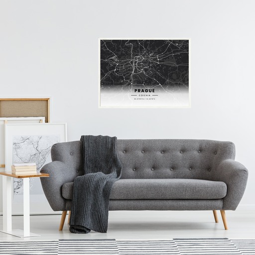 Prague in Dark Poster - Street Map 5