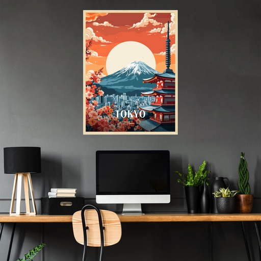 Tokyo Travel Print - Vintage Travel Art Poster 2
