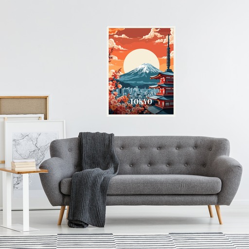 Tokyo Travel Print - Vintage Travel Art Poster 4