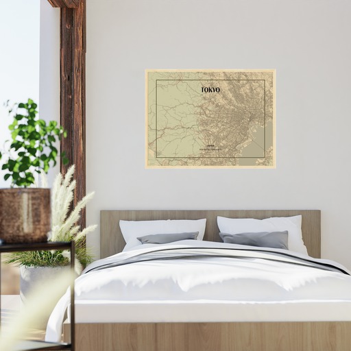 Tokyo in Vintage Poster - Street Map 6
