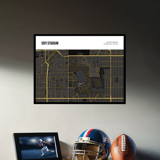 Los Angeles Rams Stadium Poster - Street Map 3