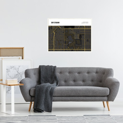 Los Angeles Rams Stadium Poster - Street Map 6