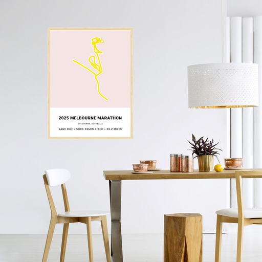 Minimalist 2025 Melbourne Marathon Poster - Route Map 5