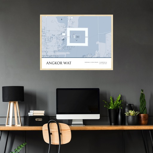 Angkor Wat Poster - Street Map 3