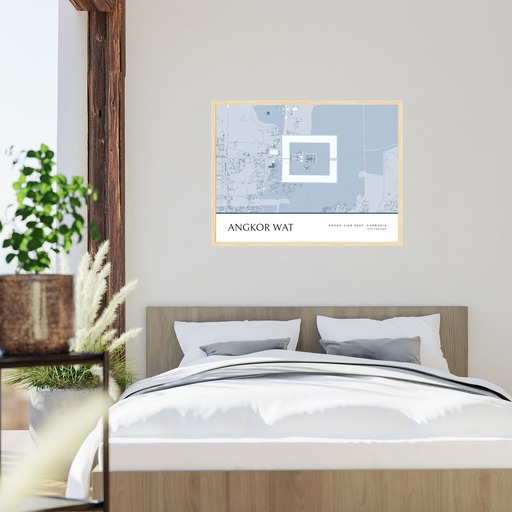 Angkor Wat Poster - Street Map 6