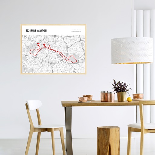 2024 Paris Marathon Poster - Route Map 5