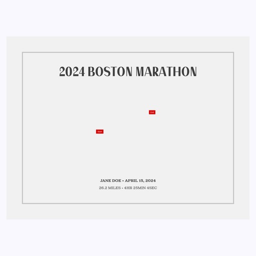 2024 Boston Marathon Poster - Route Map 6