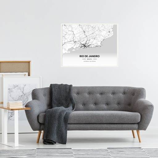 Rio de Janeiro in Light Poster - Street Map 10