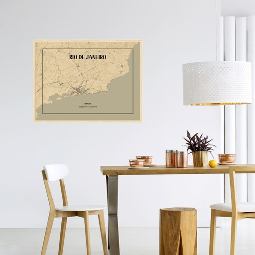 Rio de Janeiro in Vintage Poster - Street Map 9