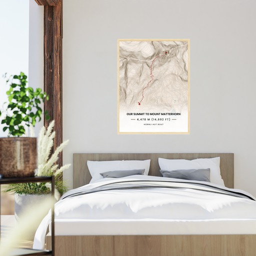 Our Summit: Mount Matterhorn Poster - Route Map 11