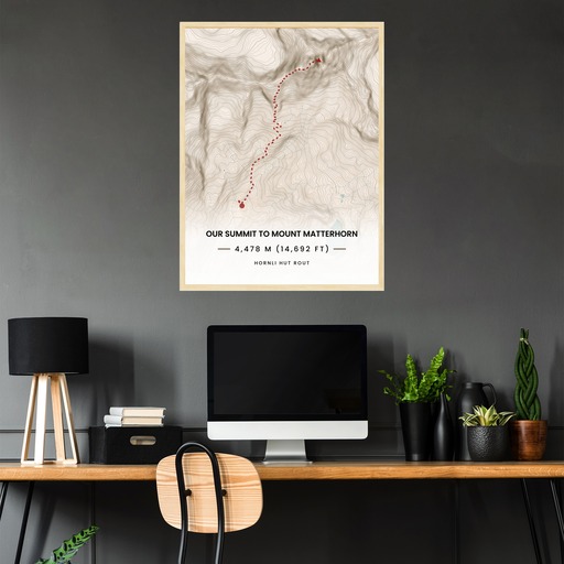 Our Summit: Mount Matterhorn Poster - Route Map 8