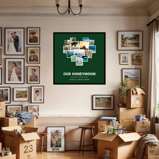 Our Honeymoon Trip Poster - Photo Collage Print 8