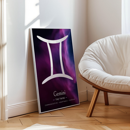 Gemini in Curvy Print - Custom Zodiac Sign Poster 10