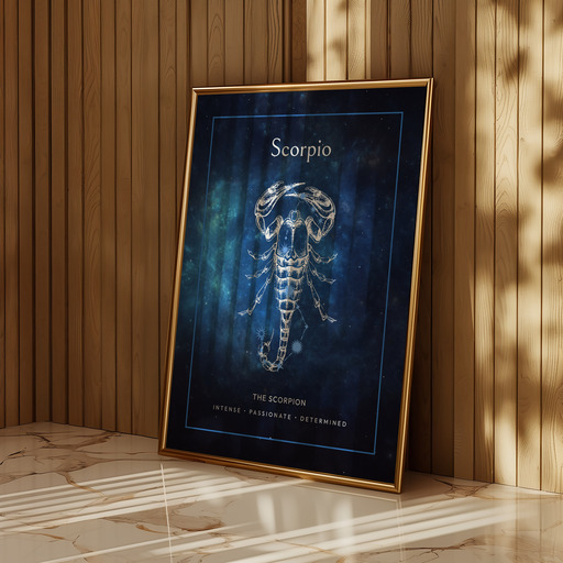 Scorpio in Embellished Outline Print - Custom Zodiac Sign Poster 10