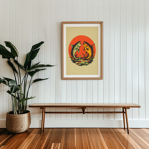 Pisces in Vibrant Grunge Print - Custom Zodiac Sign Poster 9