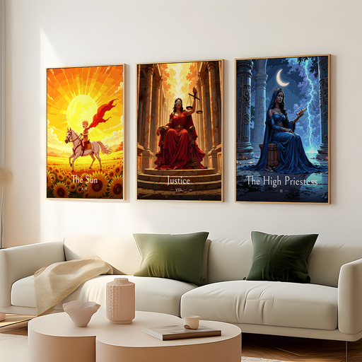 Justice in Enchanted Surrealism Print - Custom Tarot Card Poster 8