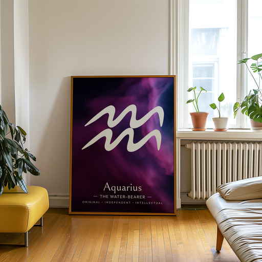 Aquarius in Curvy Print - Custom Zodiac Sign Poster 9