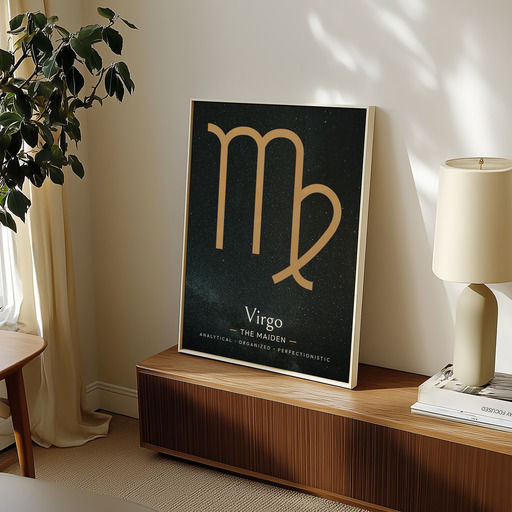 Virgo in Simple Sharp Print - Custom Zodiac Sign Poster 11