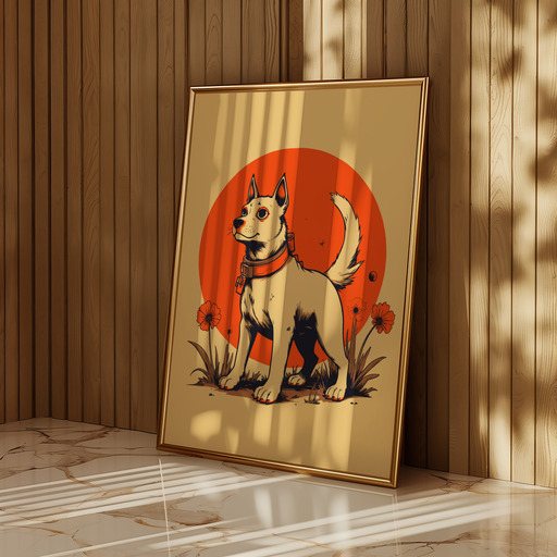 Dog in Vibrant Grunge Print - Custom Chinese Zodiac Poster 10