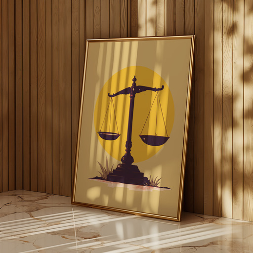 Libra in Vibrant Grunge Print - Custom Zodiac Sign Poster 11