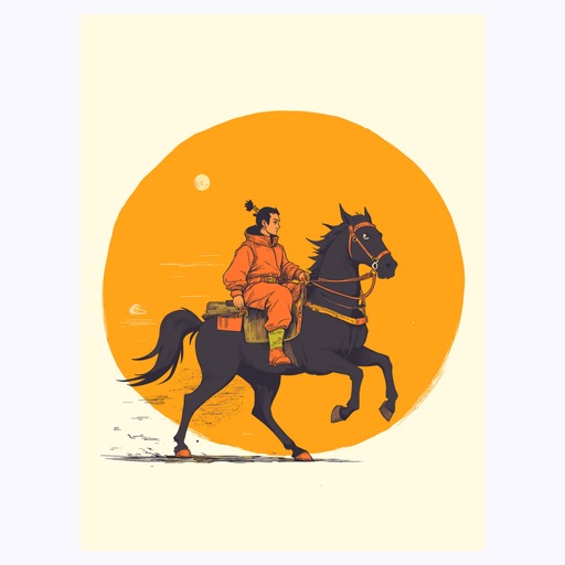 The Chariot in Vibrant Grunge Print - Custom Tarot Card Poster 6