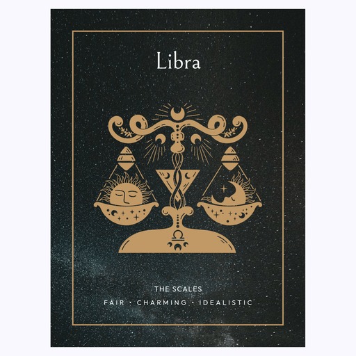 Libra in Block Print - Custom Zodiac Sign Poster 6