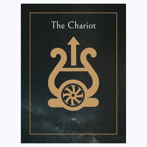 The Chariot in Block Print - Custom Tarot Card Poster 6