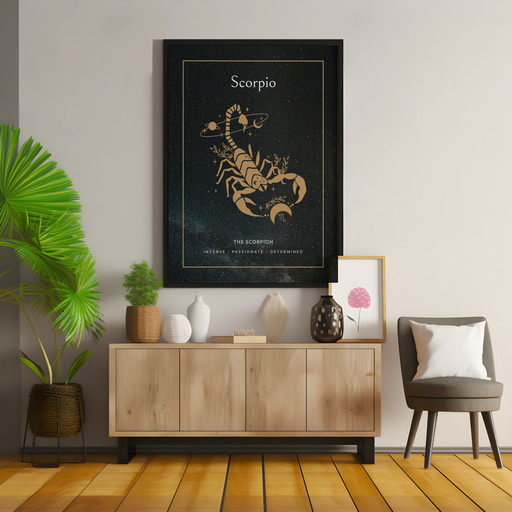 Scorpio in Block Print - Custom Zodiac Sign Poster 10