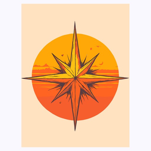 The Star in Vibrant Grunge Print - Custom Tarot Card Poster 6