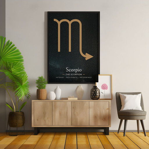 Scorpio in Simple Sharp Print - Custom Zodiac Sign Poster 10