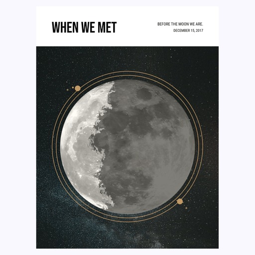 When We Met Poster - Lunar Glow Moon Phases Print 6