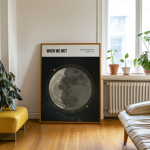 When We Met Poster - Lunar Glow Moon Phases Print 8