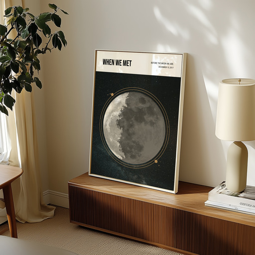 When We Met Poster - Lunar Glow Moon Phases Print 9