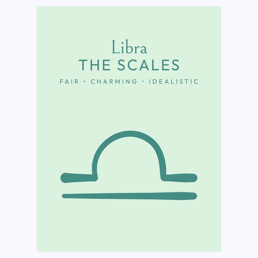 Libra in Wavy Paintbrush Print - Custom Zodiac Sign Poster 6