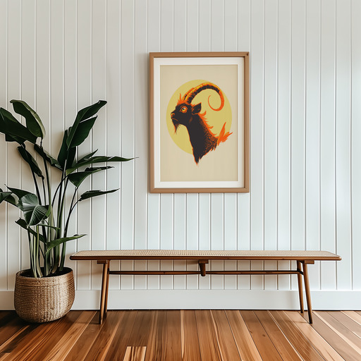 Capricorn in Vibrant Grunge Print - Custom Zodiac Sign Poster 9