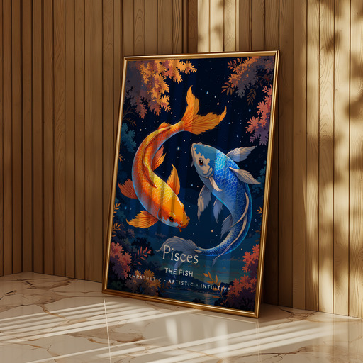Pisces in Enchanted Surrealism Print - Custom Zodiac Sign Poster 11