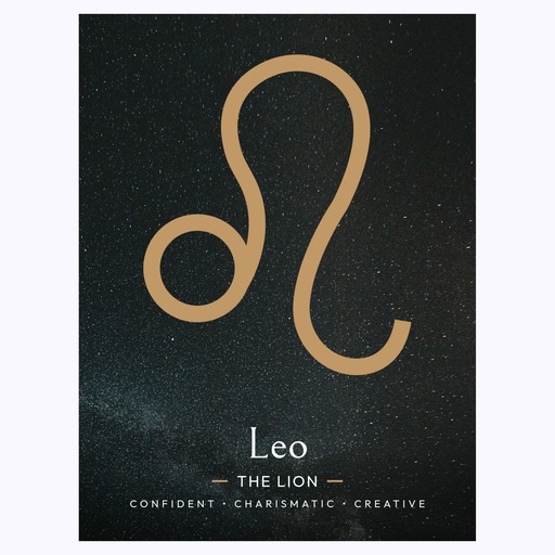 Leo in Simple Sharp Print - Custom Zodiac Sign Poster 6