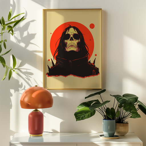 Death in Vibrant Grunge Print - Custom Tarot Card Poster 9