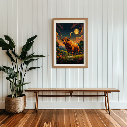 Taurus in Enchanted Surrealism Print - Custom Zodiac Sign Poster 9