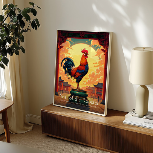 Rooster in Enchanted Surrealism Print - Custom Chinese Zodiac Poster 11