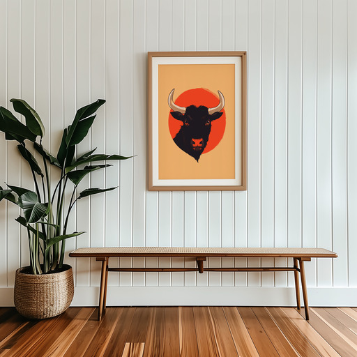 Taurus in Vibrant Grunge Print - Custom Zodiac Sign Poster 9