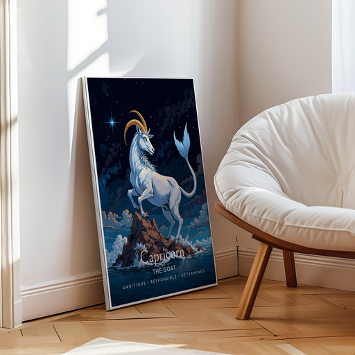 Capricorn in Enchanted Surrealism Print - Custom Zodiac Sign Poster 10