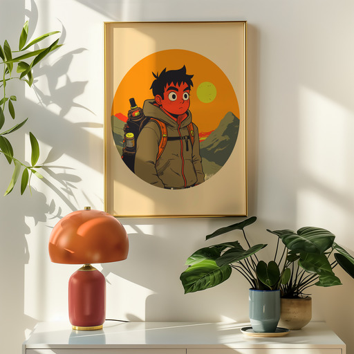 The Fool in Vibrant Grunge Print - Custom Tarot Card Poster 9