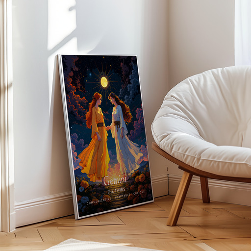 Gemini in Enchanted Surrealism Print - Custom Zodiac Sign Poster 10