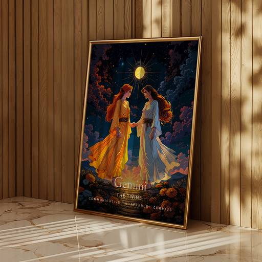 Gemini in Enchanted Surrealism Print - Custom Zodiac Sign Poster 11