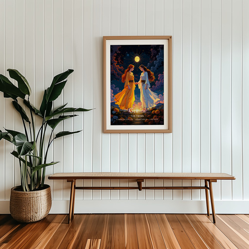 Gemini in Enchanted Surrealism Print - Custom Zodiac Sign Poster 9