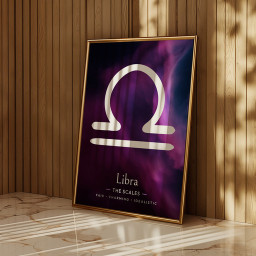 Libra in Curvy Print - Custom Zodiac Sign Poster 11