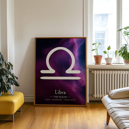 Libra in Curvy Print - Custom Zodiac Sign Poster 9