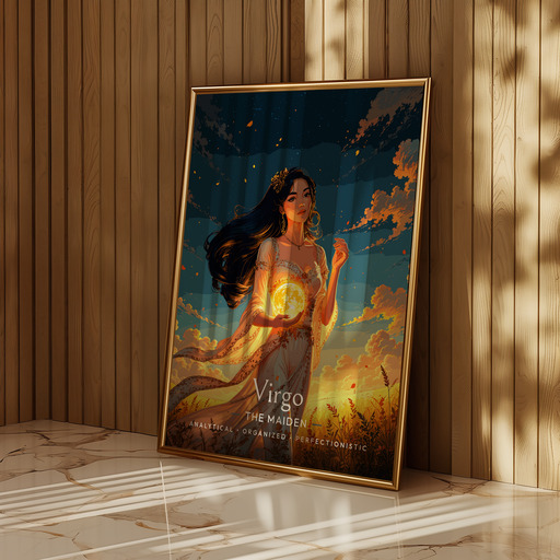 Virgo in Enchanted Surrealism Print - Custom Zodiac Sign Poster