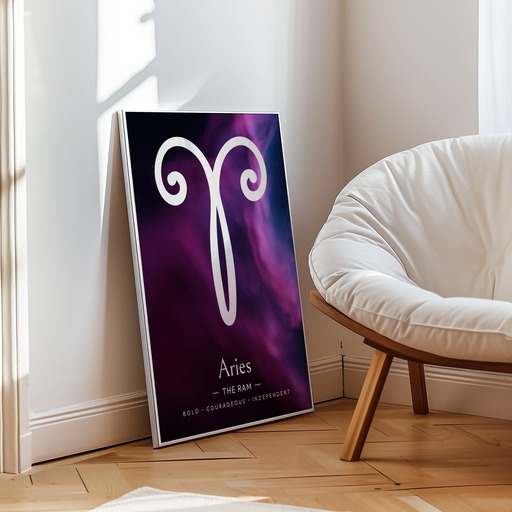 Aries in Curvy Print - Custom Zodiac Sign Poster 10